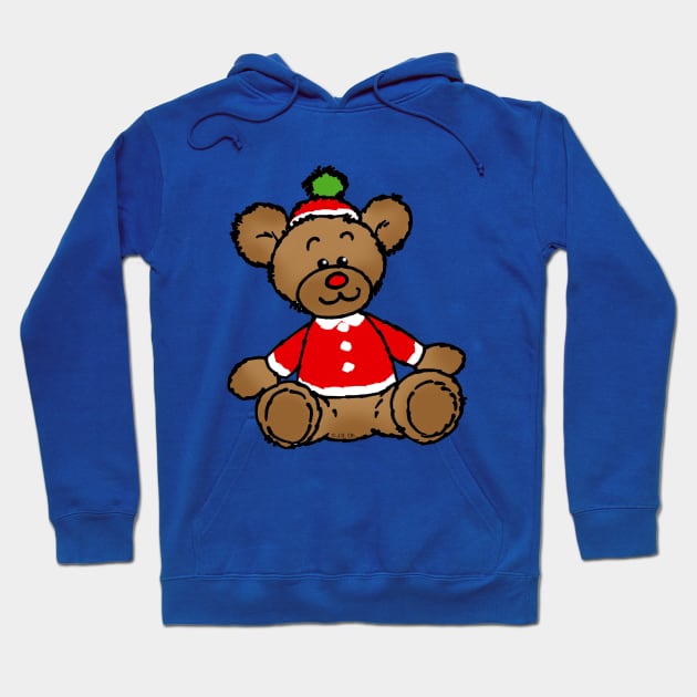 Christmas teddy bear toy Hoodie by cartoonygifts